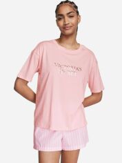 Акція на Піжама (футболка + шорти) жіноча бавовняна Victoria's Secret 85818392 M Рожева від Rozetka
