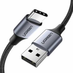 Акція на Ugreen Aluminum Braid Usb Cable to USB-C 1.5m Black (60127) від Y.UA