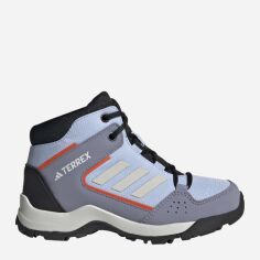 Акція на Підліткові високі трекінгові кросівки для хлопчика Adidas Terrex Hyperhiker Mid K HQ5821 39.5 Блакитні від Rozetka