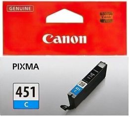 Акція на Картридж струйный CANON CLI-451C Cyan PIXMA MG5440/MG6340 (6524B001) від MOYO