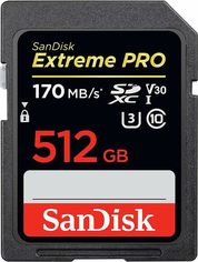 Акция на Карта памяти SANDISK SDXC 512GB Class 10 Extreme Pro Ultimate UHS-I  R170/W90MB/s (SDSDXXY-512G-GN4IN) от MOYO