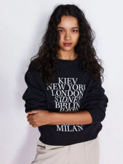 Акція на Світшот на флісі жіночий H&M 10118282c14 L Чорний від Rozetka