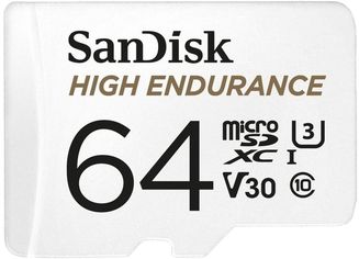 Акция на Карта памяти SanDisk microSDXC 64GB C10 UHS-I U3 V30 R100/W40MB/s High Endurance (SDSQQNR-064G-GN6IA) от MOYO