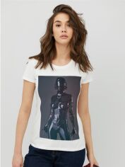 Акція на Футболка бавовняна жіноча Yappi WW1105 XL Біла від Rozetka