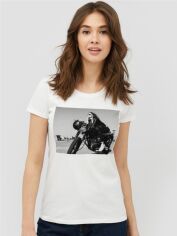 Акція на Футболка бавовняна жіноча Yappi WW1123 XL Біла від Rozetka