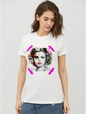 Акція на Футболка бавовняна довга жіноча YAPPI Boyfriend WW2043 S Біла від Rozetka