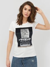 Акція на Футболка бавовняна жіноча Yappi WW1817 XL Біла від Rozetka