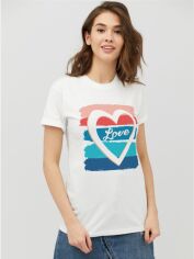 Акція на Футболка бавовняна довга жіноча YAPPI Boyfriend WW2052 S Біла від Rozetka