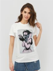 Акція на Футболка бавовняна довга жіноча YAPPI Boyfriend WW2028 S Біла від Rozetka