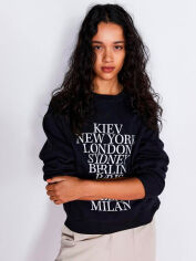Акція на Світшот на флісі жіночий H&M 10118285wer S Чорний від Rozetka