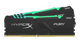 Акція на Память для ПК HyperX DDR4 3200 16GB Fury RGB Black  (HX432C16FB3AK2/16) від MOYO
