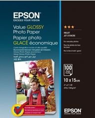 Акция на Бумага Epson 100mmx150mm Value Glossy Photo Paper 100 л. (C13S400039) от MOYO