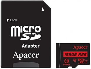 Акция на Карта памяти Apacer microSDXC 128GB UHS-I U1 R85MB/s + SD-адаптер (AP128GMCSX10U5-R) от MOYO