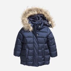 Акція на Дитяча демісезонна куртка для дівчинки H&M 0570994_001 98 см Темно-синя від Rozetka