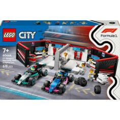 Акція на LEGO 60444 City Гараж F1 и автомобили Mercedes-AMG и Alpine від MOYO