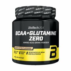 Акція на Амінокислоти BioTech USA BCAA + Glutamine Zero Персиковий холодний чай, в порошку, 480 г від Eva