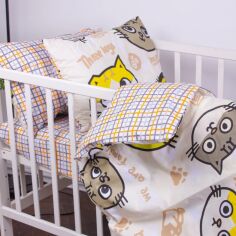 Акція на Комплект постільної білизни MirSon King Size 18-0007 Cool Cat 220х240 см Бязь від Rozetka