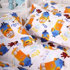 Акція на Комплект постільної білизни Mirson Сімейний 2 x 143 x 210 см 20-0036 Minions Бязь від Rozetka
