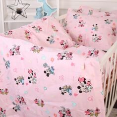 Акція на Комплект постільної білизни Mirson Сімейний 2 x 160 x 220 см 20-0042 Pink Mikey Mouse Бязь від Rozetka