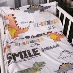 Акція на Простирадло MirSon Бязь 17-0698 Smoky Dinosaurs 200x220 см від Rozetka