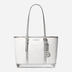 Акція на Сумка шопер жіноча зі штучної шкіри Michael Kors 825005902 Біла від Rozetka