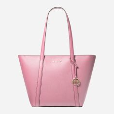 Акція на Сумка шопер жіноча зі штучної шкіри Michael Kors 569847032 Рожева від Rozetka