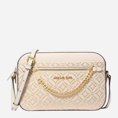 Акція на Сумка крос-боді через плече жіноча маленька Michael Kors 527828119 Молочна від Rozetka