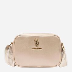 Акція на Сумка крос-боді через плече жіноча маленька U.S. Polo Assn 27A321251 Бежева від Rozetka