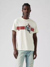 Акція на Футболка бавовняна довга чоловіча Levi's 188400668 XL Молочна від Rozetka
