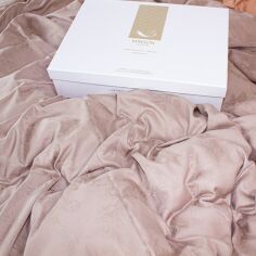 Акція на Комплект постільної білизни MirSon Satin Жакард Golden wheat 143х210 від Rozetka