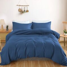 Акція на Підковдра MirSon двоспальна 175x210 см Light Pro 10-011 Dark Blue Satin від Rozetka