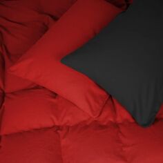 Акція на Комплект постільної білизни MirSon сімейний 2 x 143x210 см 002-009 Black/Red Фланель від Rozetka