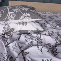 Акція на Наволочка MirSon 17-0668 Grey Blooms Ranforce Elite 60x60 см від Rozetka