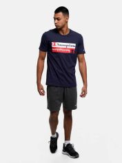 Акція на Футболка бавовняна довга чоловіча Champion 218562-BS503 2XL Темно-синя від Rozetka