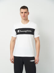 Акція на Футболка бавовняна довга чоловіча Champion 217856-WW001 2XL Біла з принтом від Rozetka