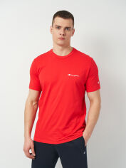 Акція на Футболка бавовняна довга чоловіча Champion 218539-RS005 L Червона від Rozetka