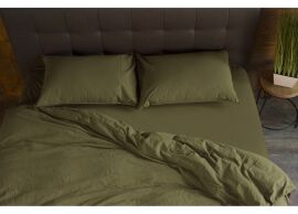 Акція на Комплект турецької постільної білизни SoundSleep Євро 200х220 Stonewash Adriatic Olive Ранфорс від Rozetka