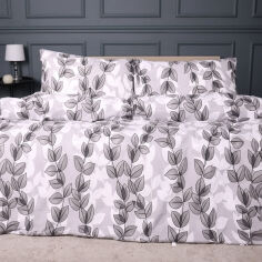 Акція на Постельное белье 17-0695 Silver Foliage ranforce-elite MirSon Двуспальный евро комплект King Size від Podushka
