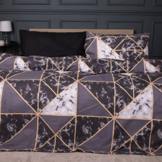 Акція на Постельное белье 17-0694 Onyx Marble Tiles ranforce-elite MirSon Полуторный комплект пододеяльник 160х220 см від Podushka