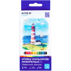 Акція на Карандаши цветные акварельные 12 шт Classic Kite K-1049 від Podushka