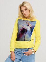 Акція на Світшот жіночий Yappi BSWSY10002 XL Жовтий від Rozetka