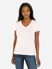 Акція на Футболка бавовняна жіноча U.S. Polo Assn 216194-0H00A(Cotton Candy) S Світло-рожева від Rozetka