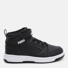 Акція на Дитячі демісезонні черевики для хлопчика Puma Rebound V6 Mid WTR AC+PS 30797901 34.5 (2) Black/White від Rozetka