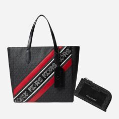 Акція на Набір сумка + картхолдер жіночий Michael Kors 245511578 Чорний від Rozetka