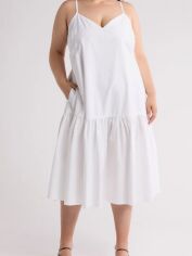 Акція на Сукня міді літня жіноча DKNY 104078844 2X Біла від Rozetka