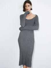 Акція на Плаття в'язане осіннє тепле жіноче H&M 1195371002c15 XL Сіре від Rozetka