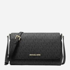 Акція на Сумка крос-боді через плече зі штучної шкіри маленька Michael Kors 35H8GTTC6B Чорна від Rozetka