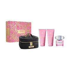 Акція на Парфумований набір жіночий Versace Bright Crystal Gift Set (туалетна вода, 90 мл + гель для душу, 100 мл + лосьйон для тіла, 100 мл + косметичка) від Eva