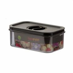 Акція на Контейнер Herevin Canister-Vacuum Lid-Black з вакуумною кришкою, 600 мл (161174-012) від Eva