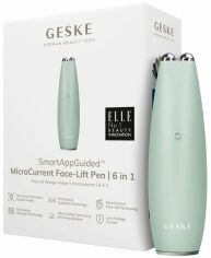 Акція на Микротоковая ручка для подтяжки лица Geske MicroCurrent Face-Lift Pen 6в1 green від Stylus